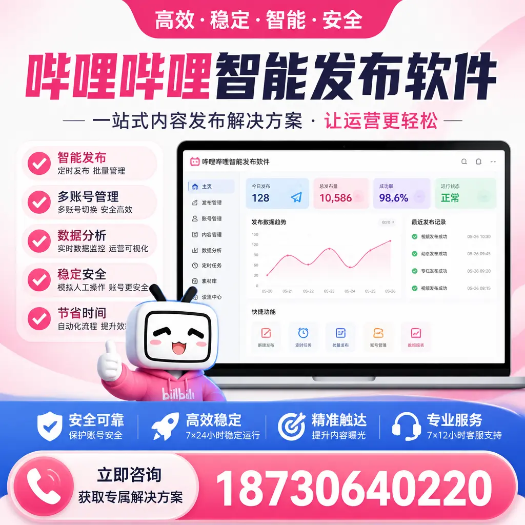 哔哩哔哩智能发布软件选型对比：哪个更适合 胡杨河 的你？