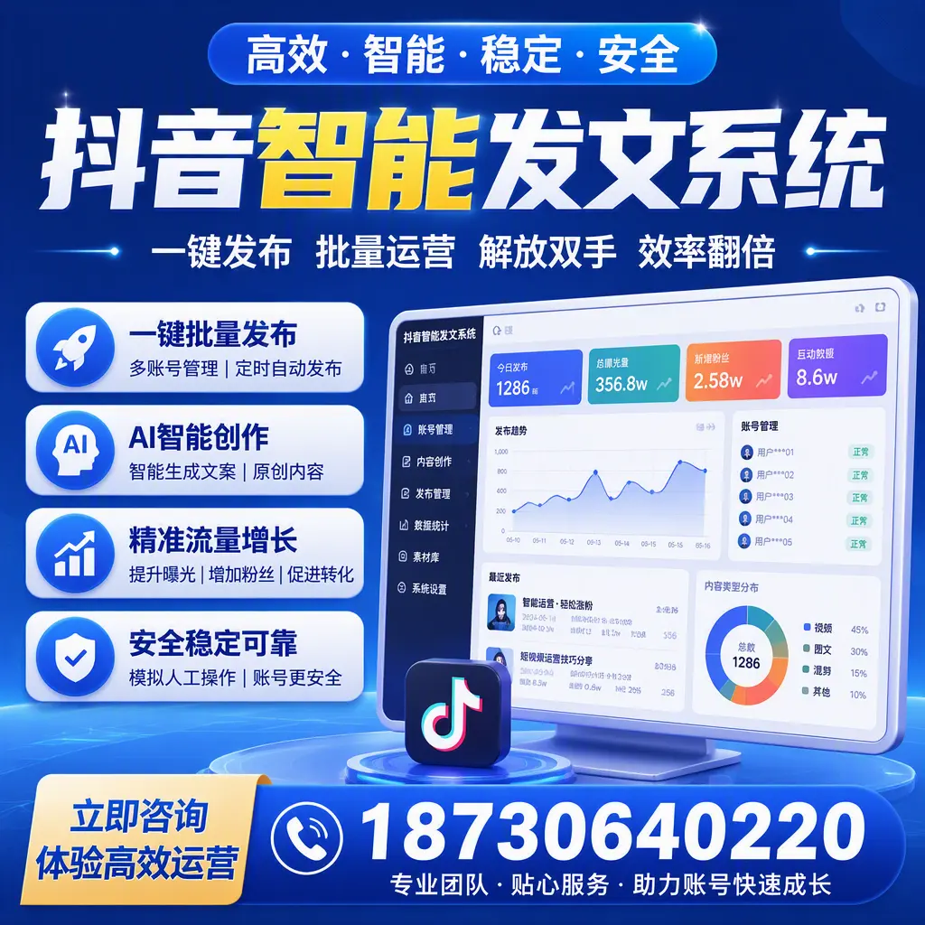 如何利用抖音智能发文系统提高您在 胡杨河 的用户互动率